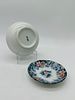 Two Hats and Two Porcelain Cups
. Hats in fabric with polychrome floral decoration, two cups in Image - 3
