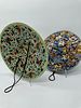 Two Hats and Two Porcelain Cups
. Hats in fabric with polychrome floral decoration, two cups in Image - 6
