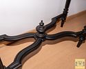 Louis XV style console. Solid Pau-Santo wood, with white marble top, oval sides and front Image - 2