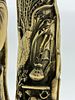Pair of Marfinite Sculptures
. Representing a couple with carved decoration in relief supported Image - 2