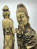 Pair of Marfinite Sculptures
. Representing a couple with carved decoration in relief supported Image - 8