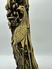 Pair of Marfinite Sculptures
. Representing a couple with carved decoration in relief supported Image - 9