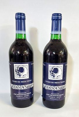 Two Bottles of Palmela Red Table Wine
. Two bottles of "Frei Santos, Palmela" red table wine 