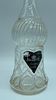Glass bottle. Antique glass liqueur bottle with lid. Moulded glass, embossed and volumetrically Image - 1