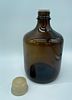 Amber glass jar. Cylindrical amber glass jar with plastic lid. It measures 14 x 27 cm and is in Image - 1