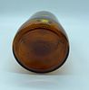 glass bottle. Amber glass cylindrical bottle with plastic cap. Manufactured by E. Merck Image - 3