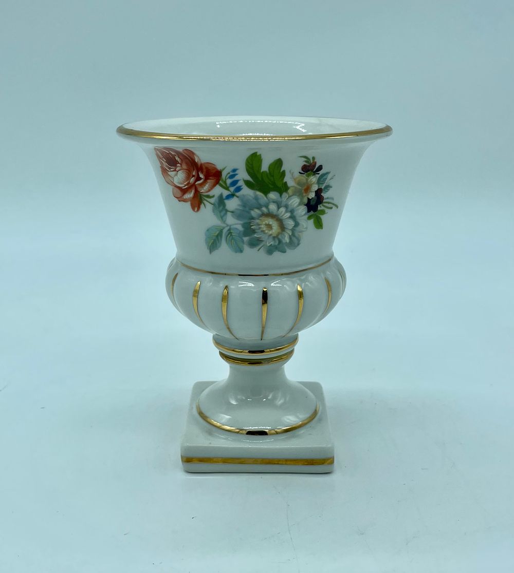 Portuguese Porcelain Flower Pot. Portuguese porcelain flower box. White porcelain with 