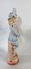 Biscuit Sculpture. European, representing an ancient lady, polychrome decoration, on a round Image - 5