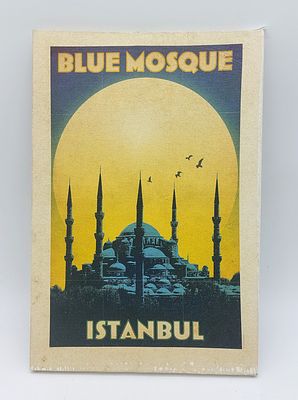 Tela Blue Mosque Istanbul. Corpo em formato retangular, impress&atilde;o sobre tela, capela azul de 