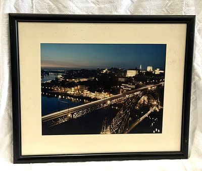 Framed Photographic Picture
. Rectangular body depicting a panoramic night view of Ribeira and 