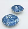 Porcelain Cup and Plate
. Molded and embossed, with a gilded rim and monochrome floral Image - 1