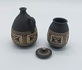 Pot and Jug in Portuguese Earthenware
. Marked on the base, Cunha Portugal, bulbous shaped Image - 2