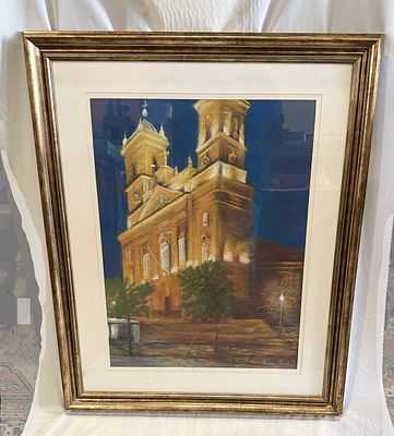 Maria Eug&eacute;nia Sardoeira Pinto - Night Landscape
. Painting on canvas signed by the artist 