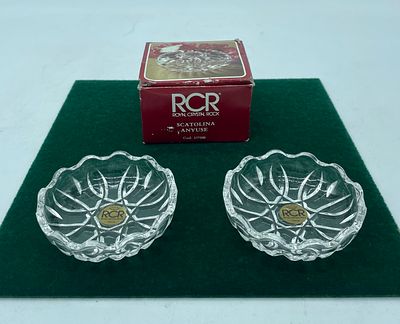 Crystal Candy Dish - Royal Crystal Rock. A round-shaped RCR crystal candy dish made up of two 