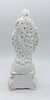 Sculpture in Porcelain. Representing Saint Mary, gold decoration on a white background supported Image - 2