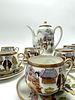 Oriental Porcelain Coffee Service
. Molded and relief, marked on the base, teapot and ten cups Image - 1