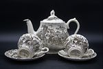 Part of Porcelain Tea Service
. English, marked on the base, Myott Royal Mail, body with wavy Image - 2