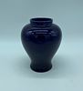 Japanese porcelain vase. Moulded porcelain with a cobalt blue base and polychrome painting. Image - 1