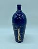 Porcelain vase. Moulded and relief porcelain vase. Painted in dark blue with gilt details and Image - 1