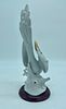 porcelain statue. White porcelain statue depicting a bird. The piece is decorated with small Image - 4