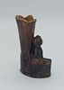 Antique Earthenware Toothpick Holder
. European, sculpture representing a woman and vase, work Image - 1