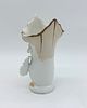 French Porcelain Altar Jar
. Molded and embossed, unmarked, scalloped edge and gold trim with Image - 2