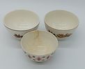 Three Bowls in Portuguese Faience
. Marked on the base, floral decoration in polychrome with Image - 1