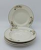 Four Portuguese Earthenware Plates
. Marked on the base Sacav&eacute;m, with green-edged rim with Image - 2