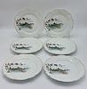 Six Ladeiros Plates in Portuguese Porcelain
. Molded and embossed by the Vista Alegre factory Image - 1
