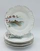 Six Ladeiros Plates in Portuguese Porcelain
. Molded and embossed by the Vista Alegre factory Image - 2