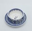 Bowl and Plate in Portuguese Faience
. Marked on the base, floral and geometric decoration in Image - 1