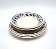 Four Earthenware Plates
. Marked on the base, two soup plates and two side plates, with blue Image - 1