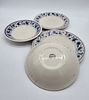 Four Earthenware Plates
. Marked on the base, two soup plates and two side plates, with blue Image - 4