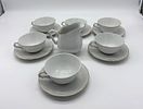 Six Tea Cups and Milk Jug in Portuguese Porcelain
. Molded and embossed, marked on the base MG Image - 1