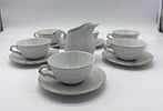 Six Tea Cups and Milk Jug in Portuguese Porcelain
. Molded and embossed, marked on the base MG Image - 2