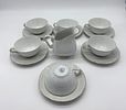 Six Tea Cups and Milk Jug in Portuguese Porcelain
. Molded and embossed, marked on the base MG Image - 4