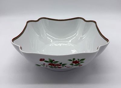 Portuguese Porcelain Salad Bowl
. Molded and embossed from the Vista Alegre factory, marked on 