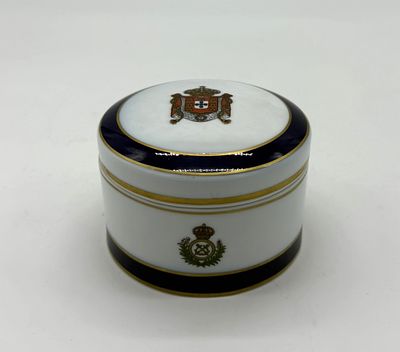 Box in Portuguese Porcelain
. Molded and embossed, marked on the base, Neoclassical 