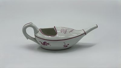 Portuguese Porcelain Gravy Boat
. Molded and embossed, marked on the base, S P Coimbra 