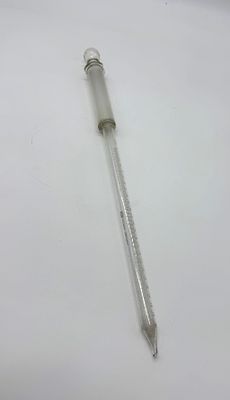 Glass Pasteur Pipette
. Conical body; a laboratory instrument used to transfer small volumes of 