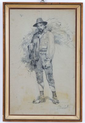 FRANCESCO PAOLO MICHETTI (Tocco da Casauria, 1851 - Francavilla al Mare, 1929). Acquarello 