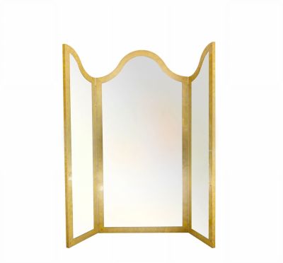 GIORGIO TURA. Paravento con due ante in legno laccato e vetro. Anni '70. Misure : Lung. cm. 457 