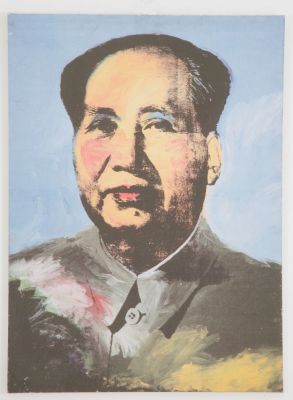 Dipinto "MAO TSE-TUNG". 96x69 cm ca. 
Tecnica mista su tela raffigurante "MAO TSE-TUNG". Firma 