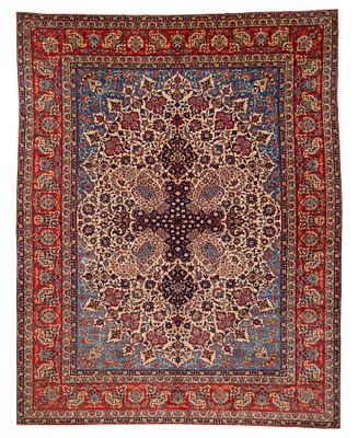 Tappeto Isfahan. Persia. 435x340 cm ca. Tappeto Isfahan qualit&agrave; extra fine. Persia. Prima met&agrave; 