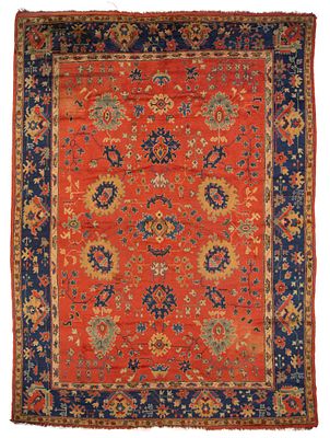 Tappeto Ushack. Anatolia. 410x300 cm ca. Tappeto Ushack. Anatolia. Circa 1900. Full pile, no 