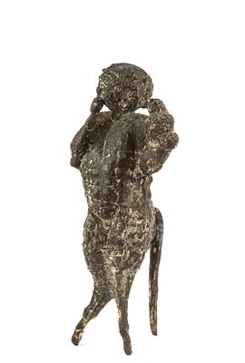 ANGELO BIANCINI (Castel Bolognese, 1911 - 1988) - Scultura "FAUNO". Alt. 36 cm ca. Scultura in 