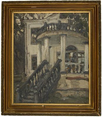 Туржанский Леонард Викторович (1875-1945). Дача. 1910-е гг. Картон, масло, 50&times;40 см. В правом 