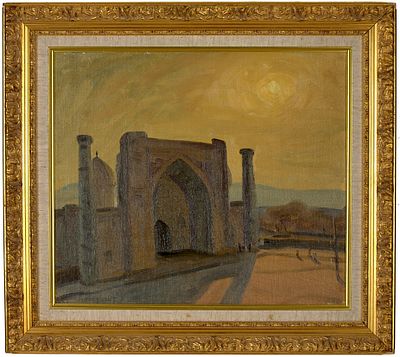 Гоберман Давид Ноевич (1912-2003). 
Самарканд. Мечеть Шир-Дор. 1947 г. Холст, масло, 39 