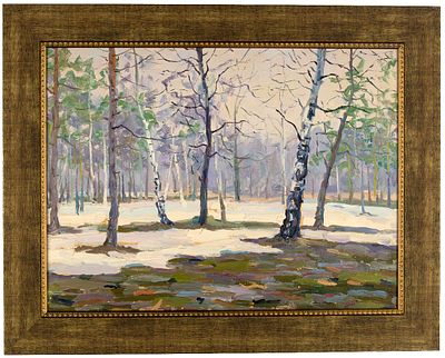 Горлов Николай Николаевич (1917-1987). 
Таруса. 1958 г. Картон, масло, 30,5&times;40,5 см. На 