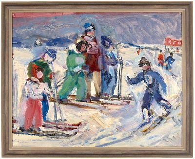 Князев Юрий Амвросиевич (1927). 
На детских лыжных состязаниях. Вторая половина 1960-х гг. 
